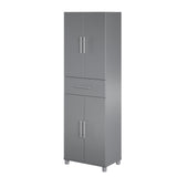 Ameriwood Home Camberly 23.46-in W x 75.25-in H Wood Composite Graphite Grey/Graphite Grey Freestanding Utility Storage Cabinet