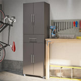 Ameriwood Home Camberly 23.46-in W x 75.25-in H Wood Composite Graphite Grey/Graphite Grey Freestanding Utility Storage Cabinet