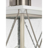 Barlowe 1-Light Brushed Nickel 4x4 Deck Post Light Post Lantern - Super Arbor