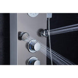 55 in. 5-Jet Shower Panel System with LED Rainfall Mist Shower Head Hand Shower Wand and Tub Spout in Brushed Nickel