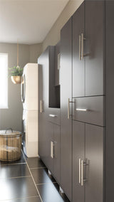 Ameriwood Home Camberly 23.7-in W x 74.29-in H Wood Composite Graphite Grey/Graphite Grey Freestanding Utility Storage Cabinet