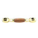 Richelieu 3-in Center to Center Oak and Brass Arch Handle Drawer Pull