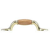 Richelieu 3-in Center to Center Oak and Brass Arch Handle Drawer Pull