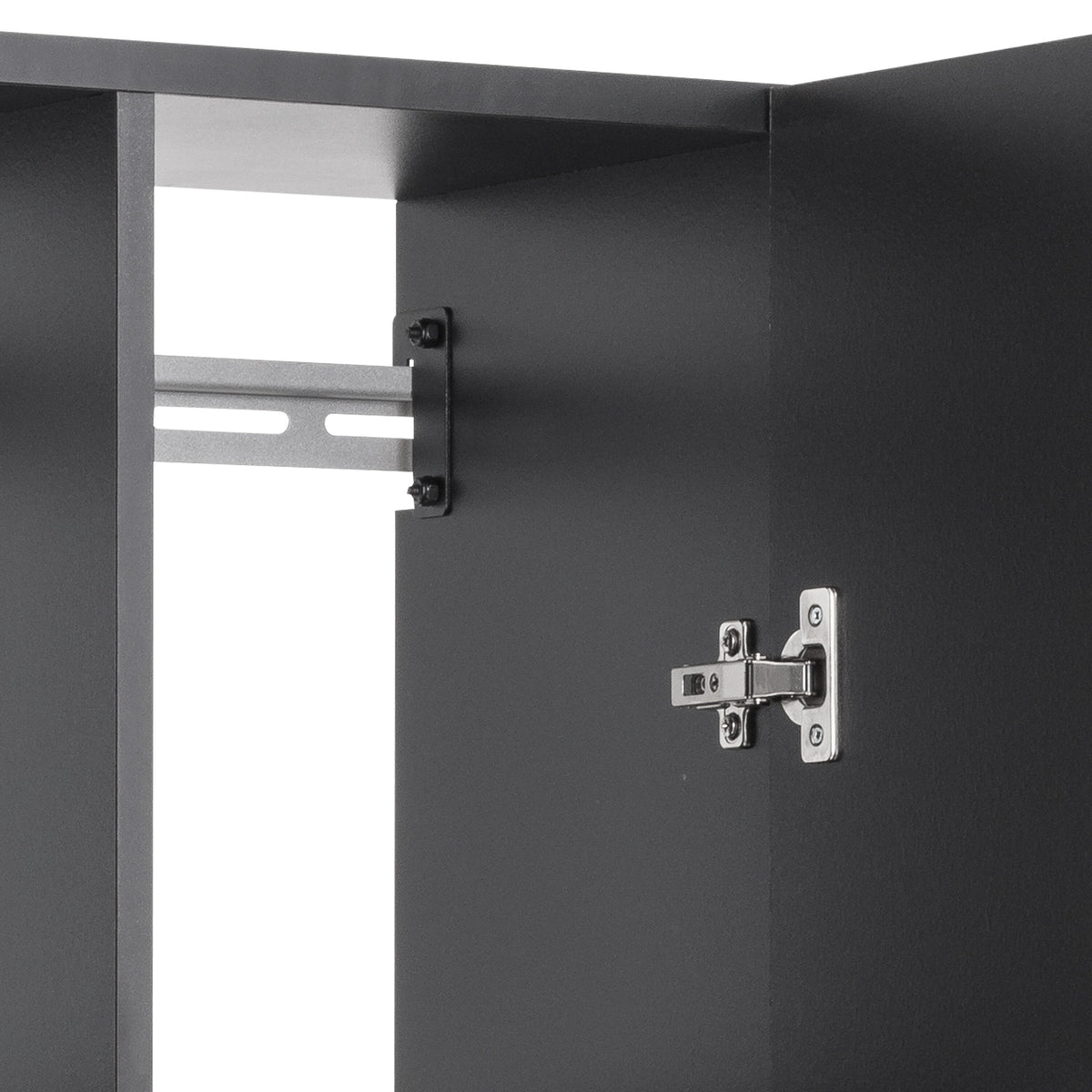 Prepac HangUps 24-in W x 72-in H Wood Composite Black Wall-mount Utility Storage Cabinet