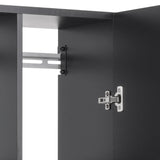Prepac HangUps 24-in W x 72-in H Wood Composite Black Wall-mount Utility Storage Cabinet