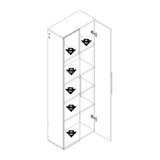 Prepac HangUps 24-in W x 72-in H Wood Composite Black Wall-mount Utility Storage Cabinet