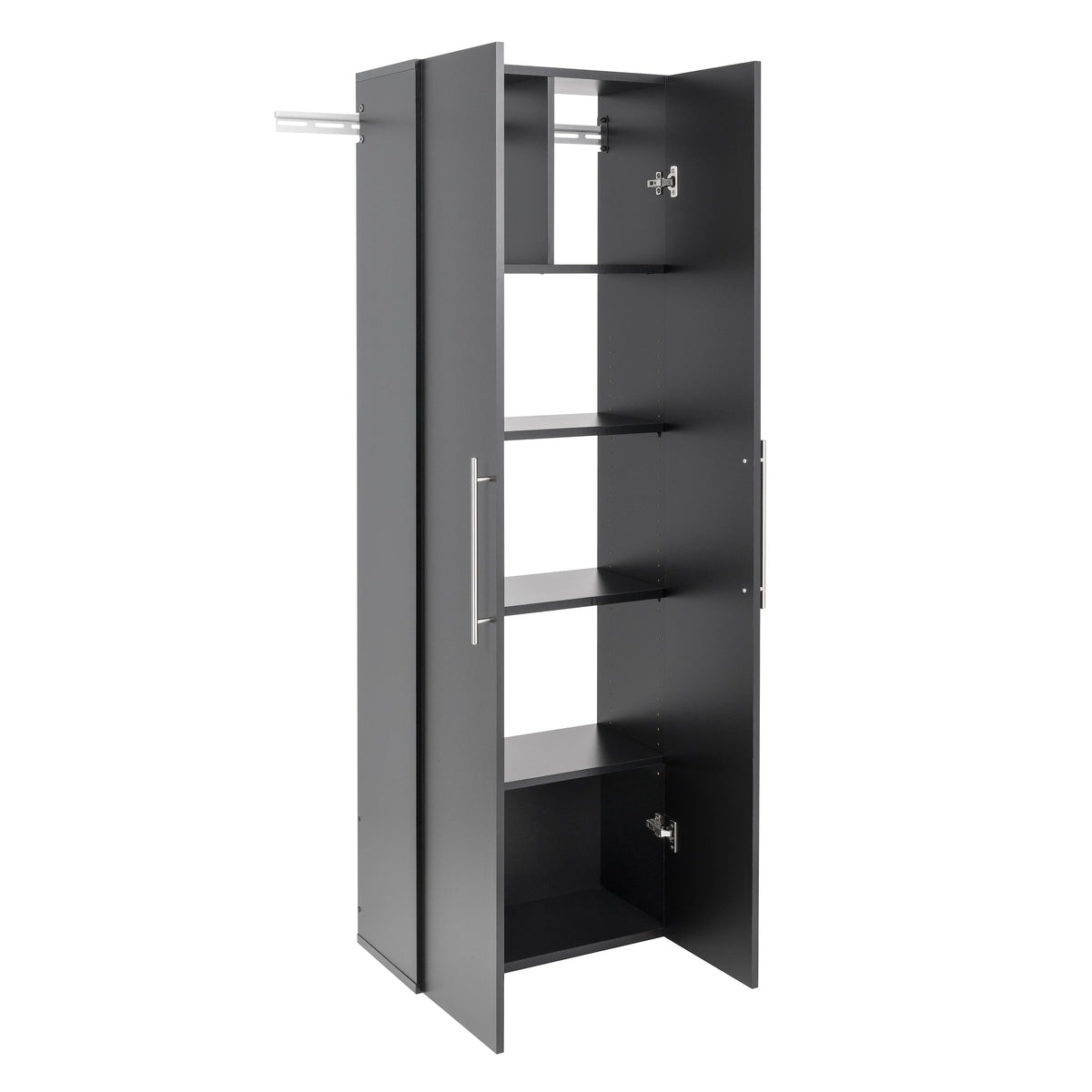 Prepac HangUps 24-in W x 72-in H Wood Composite Black Wall-mount Utility Storage Cabinet