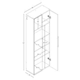 Prepac HangUps 24-in W x 72-in H Wood Composite Black Wall-mount Utility Storage Cabinet