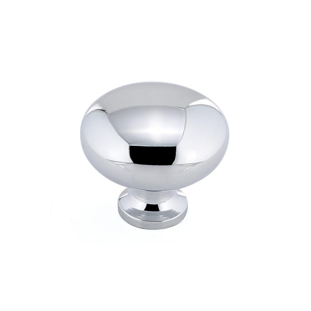 1-1/4 in. (32 mm) Brushed Nickel Contemporary Metal Cabinet Knob - Super Arbor