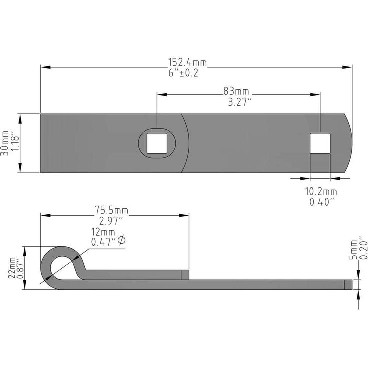 Everbilt 6 in. Zinc Plated Hinge Strap