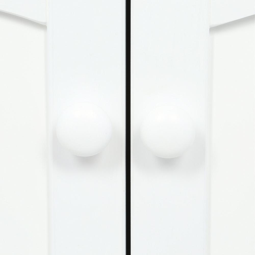 28-1/2 in. W x 36 in. H x 12-1/2 in. D Wood Bathroom Linen Storage Floor Cabinet in White - Super Arbor