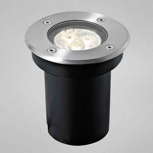 3-Watt Black Stainless Steel Outdoor Integrated LED Landscape Well Light