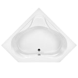 Colony 5 ft. x 60 in. Center Drain Corner Soaking Tub in White - Super Arbor