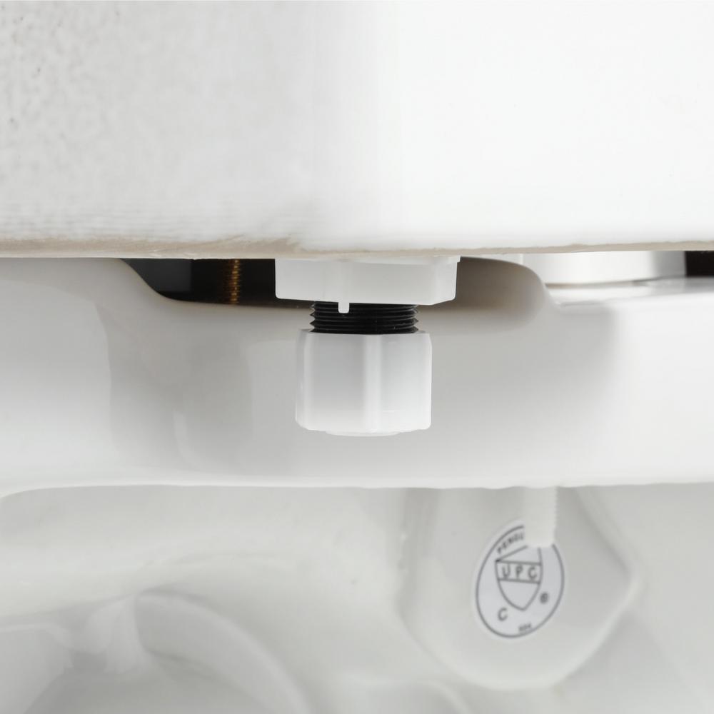 2-pc. 1.28 GPF Single Flush Elongated Toilet with Patented Overflow Protection Technology in White with Seat - Super Arbor
