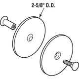 Door Hole Cover Plate, 2-5/8 in. Diameter, Satin Nickel - Super Arbor