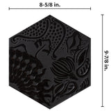 Gaudi Lux Hex Black 8-5/8 in. x 9-7/8 in. Porcelain Floor and Wall Tile (11.56 sq. ft./Case)