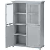 Hampton Harbor 36 in. W x 14 in. D x 52-1/2 in. H Linen Storage Cabinet in Dove Grey - Super Arbor