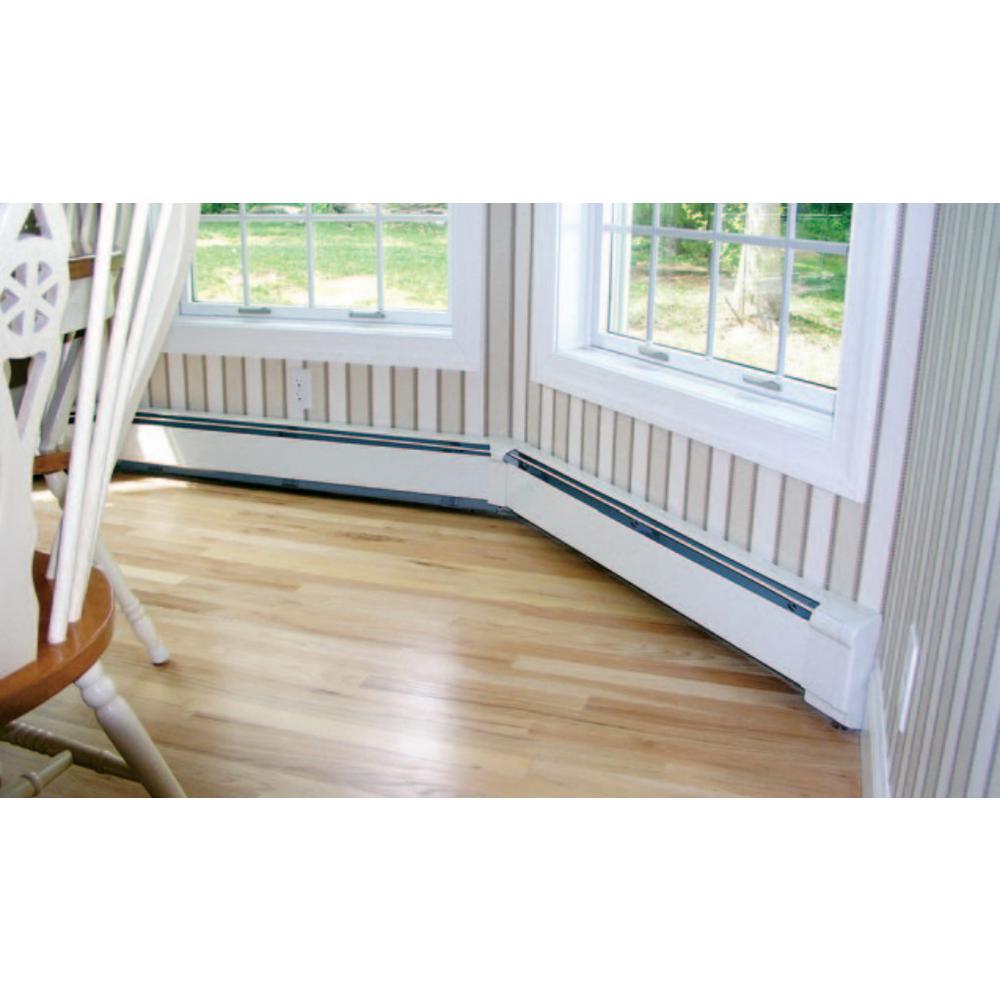 Fine/Line 30 4 ft. Hydronic Baseboard with Fully Assembled Element and Enclosure in Nu White - Super Arbor