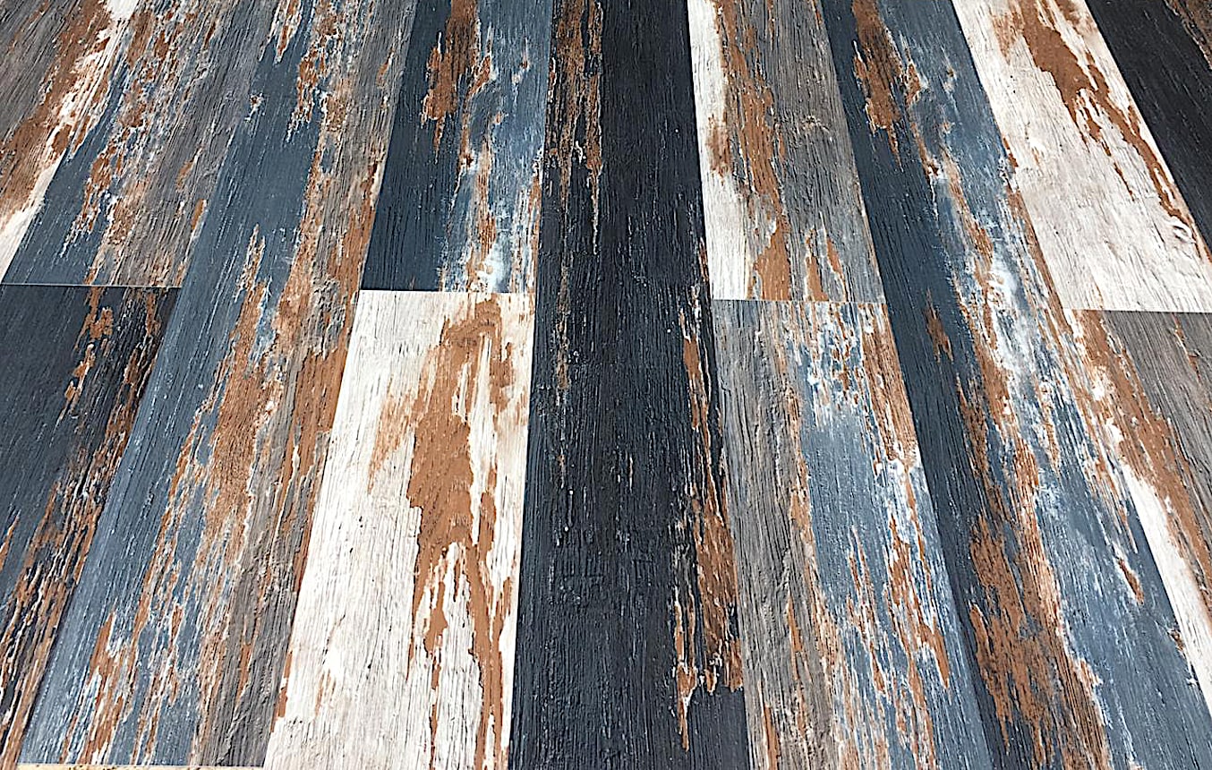 Deco Products HYDROSTOP Old Navy Ocean 7.1-in x 48-in, 5.2-mm Waterproof Interlocking Luxury Vinyl Plank Flooring, 20-mil Wear Layer (23.64-sq ft/Carton)