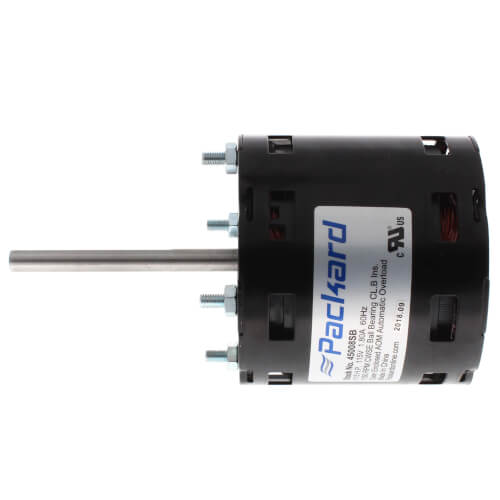 Packard 45008SB inducer motor - detail view (Type: Shaded Pole; Voltage: 115V)
