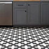 FloorPops Black 12-in x 12-in Water Resistant Peel and Stick Vinyl Tile Flooring (20-sq ft)