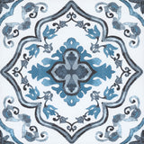 FloorPops Marrakesh Blue 12-in x 12-in Water-Resistant Peel-and-Stick Vinyl Tile Flooring, 20-sq ft Carton