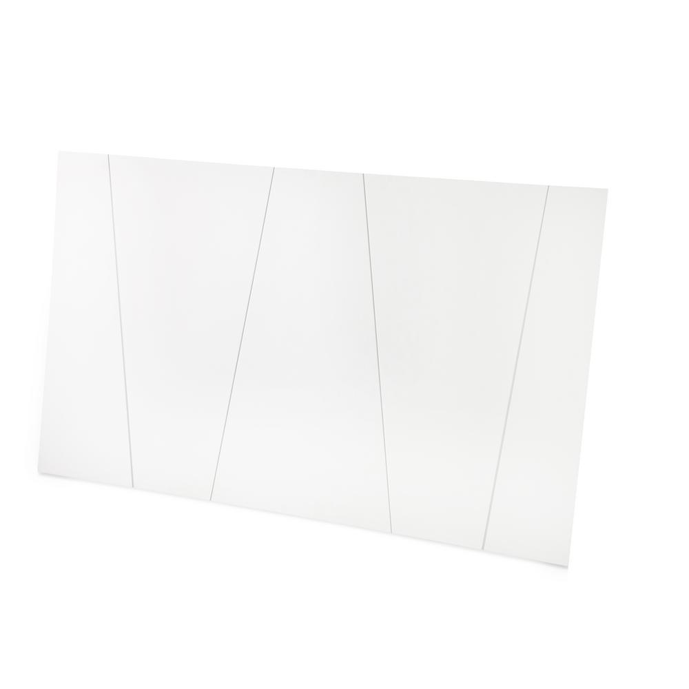 Prairie 60 in. W x 90 in. H 8-Piece Glue Up Cultured Marble Alcove Shower Wall Surround in Matte White w/Shelves, Trims - Super Arbor