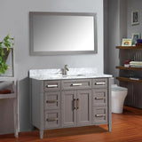 Savona 72 in. W x 22 in. D x 36 in. H Bath Vanity in Espresso with Vanity Top in White with White Basin and Mirror - Super Arbor