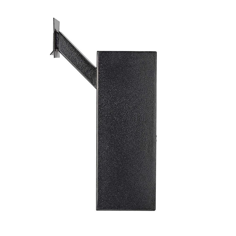 Black Steel Through the Wall Drop Box with Adjustable Chute Mail Receptacle - Super Arbor