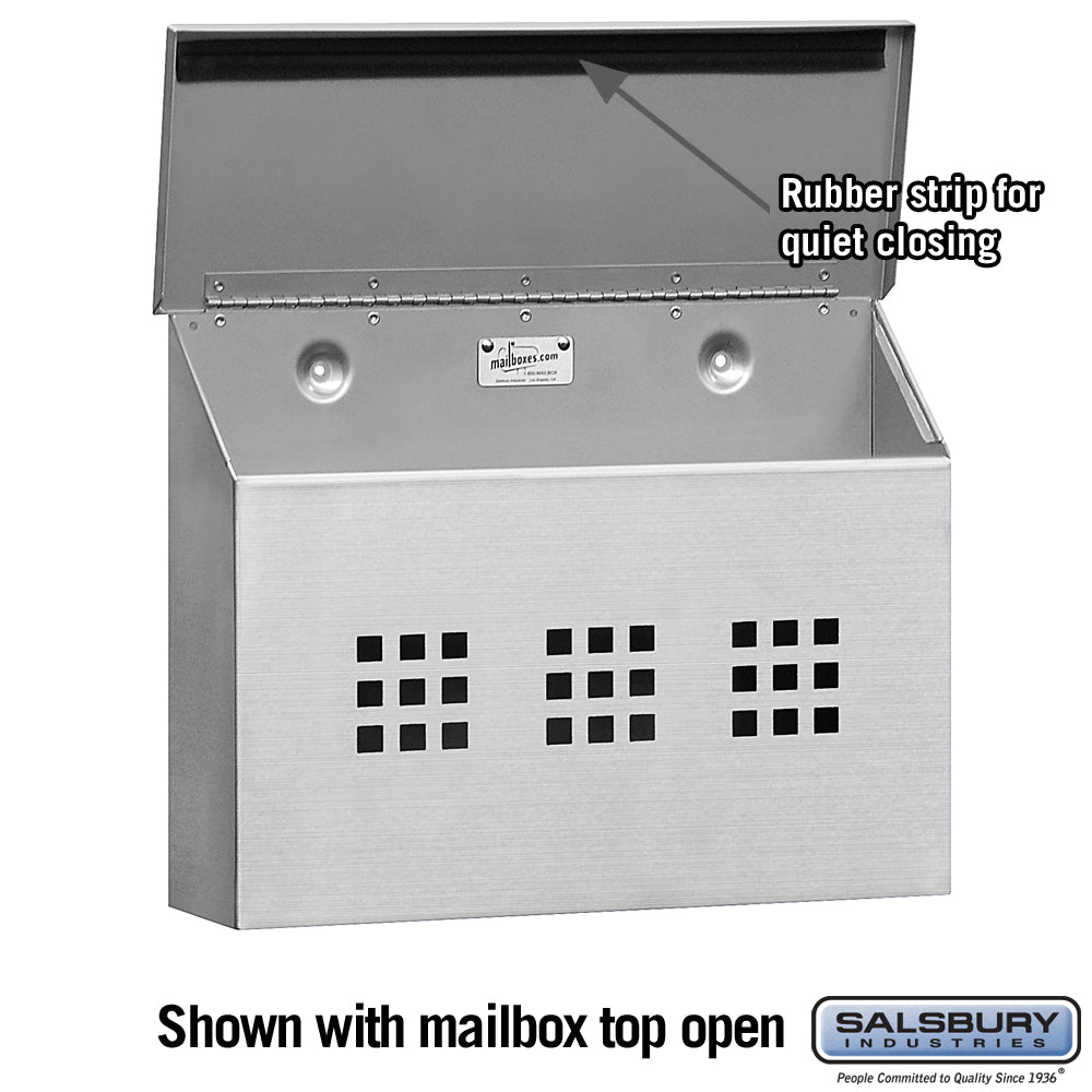 Decorative Stainless Steel Horizontal Mailbox with Privacy Plate