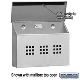 Decorative Stainless Steel Horizontal Mailbox with Privacy Plate