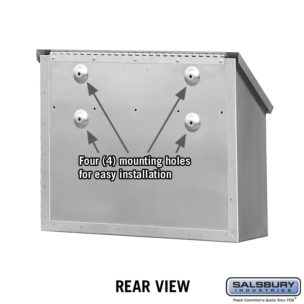 Decorative Stainless Steel Horizontal Mailbox with Privacy Plate