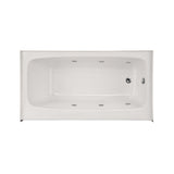 Trenton 53 in. Acrylic Rectangular Alcove Whirlpool Bathtub in White - Super Arbor