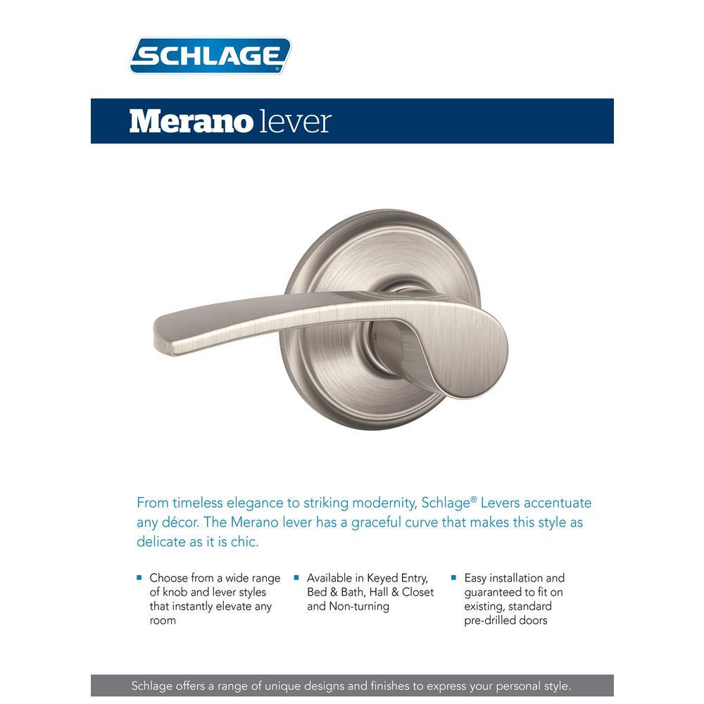 Merano Matte Black Keyed Entry Door Lever with Greenwich Trim - Super Arbor