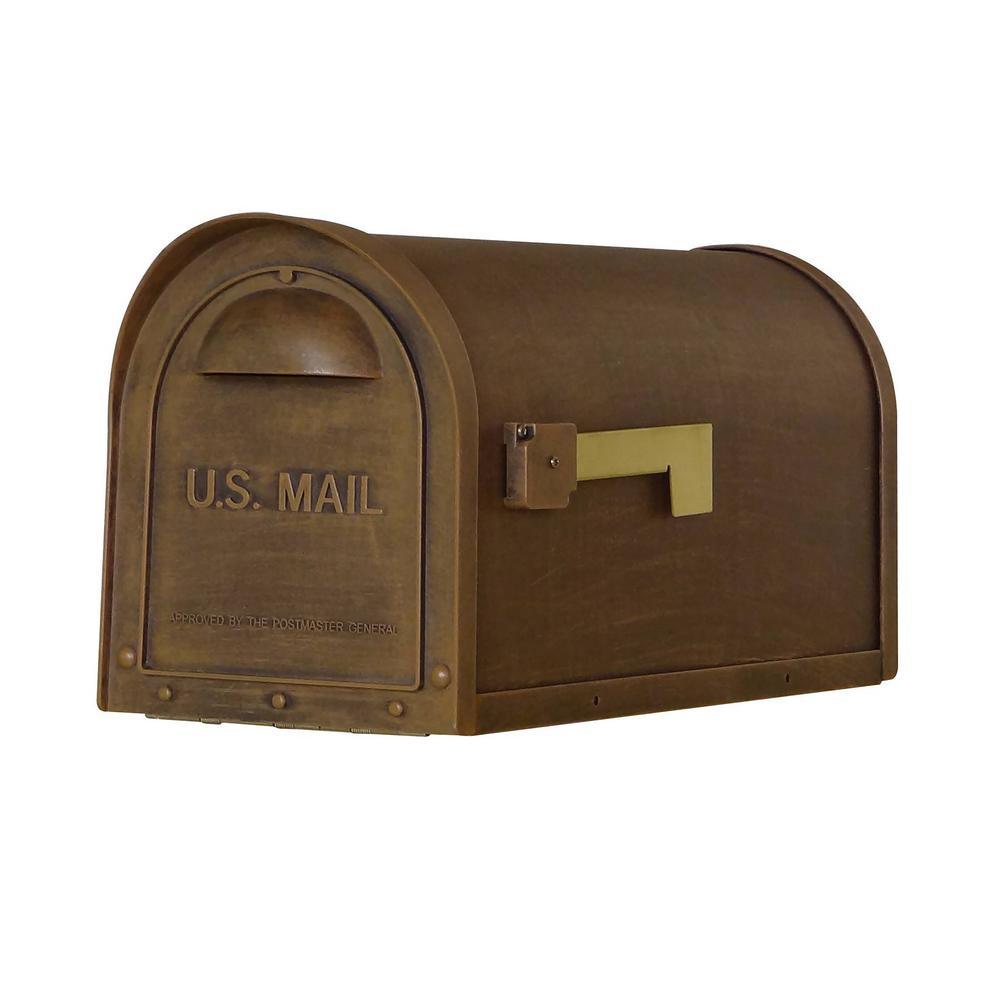 Classic Bronze Post Mount Mailbox - Super Arbor