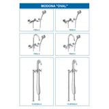 Modern 6 in. 2-Handle 3-Spray Tub and Shower Faucet with Massage Hand Held Shower in Polished Chrome (Valve Included) - Super Arbor