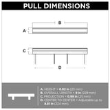 Brainerd Classic Contour Adjusta-Pull (51 Mm To 224 mm) Center to Center Adjustable Rectangular Handle Drawer Pull