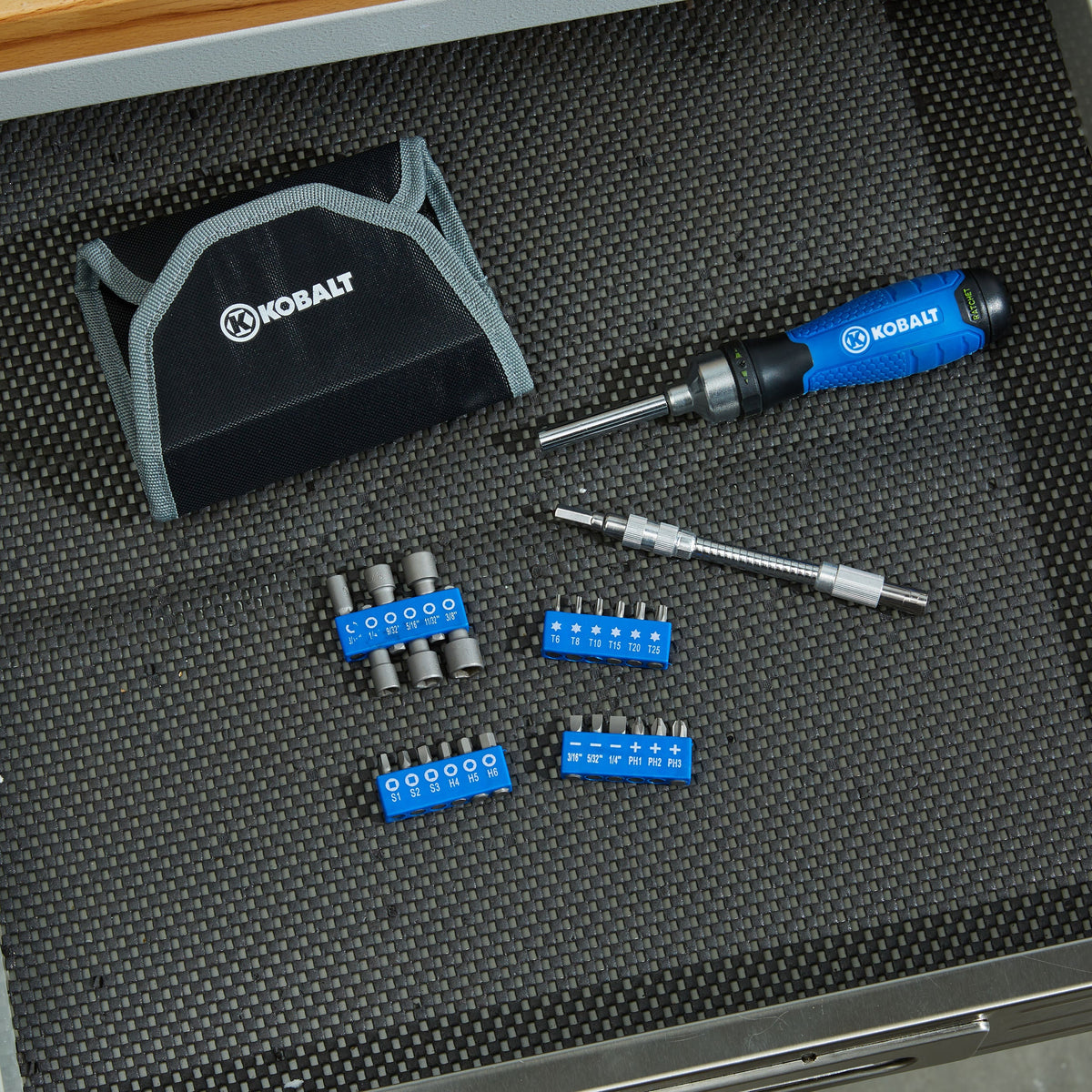 Kobalt 27-Piece 3-in Ratcheting Multi-Bit Screwdriver Set with Rubber Handle