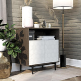 Ameriwood Home Olivia Contemporary/Modern Gray Metal Curio Cabinet