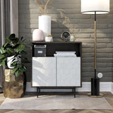 Ameriwood Home Olivia Contemporary/Modern Gray Metal Curio Cabinet