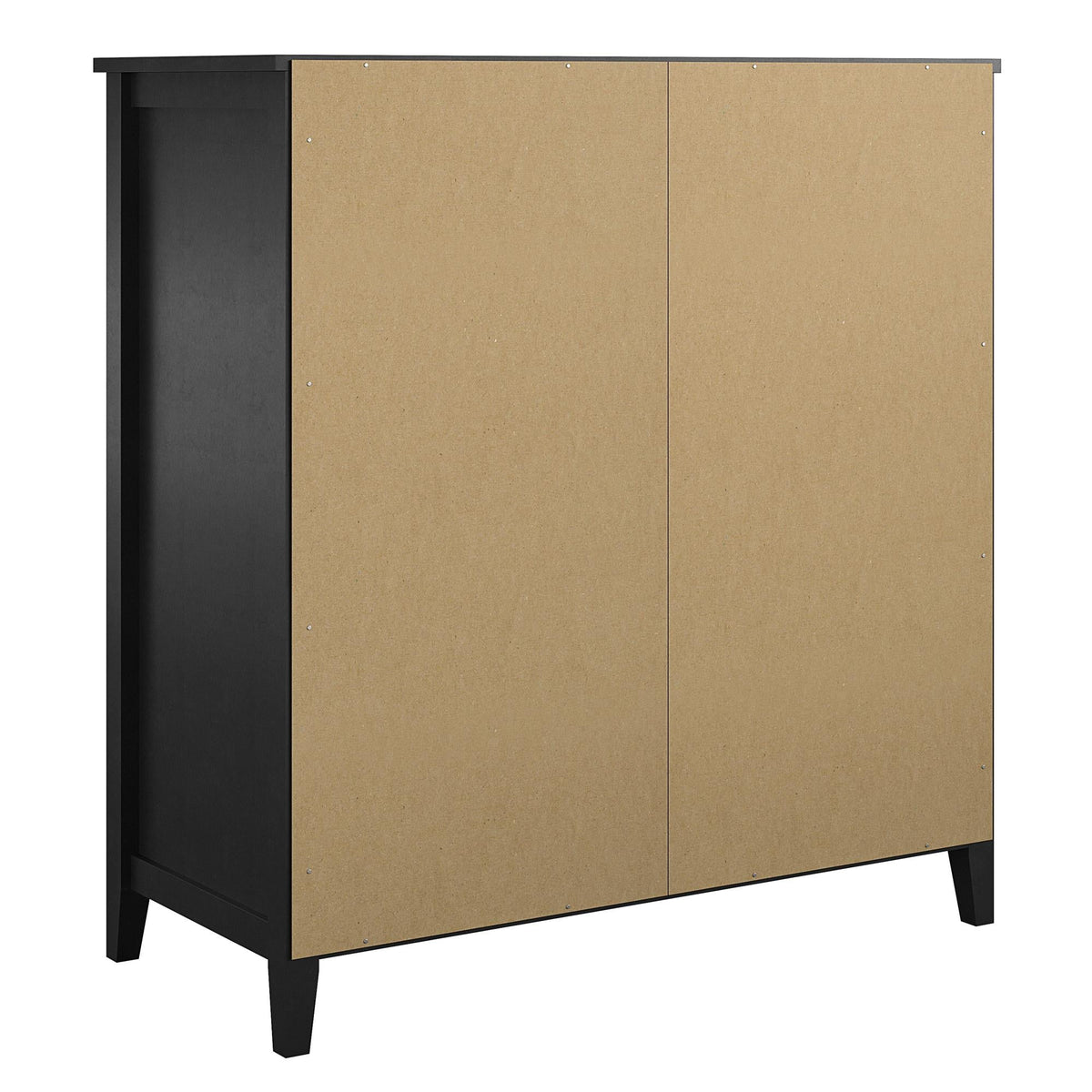 Ameriwood Home Tuxedo Contemporary/Modern Black Curio Cabinet with Wine Storage