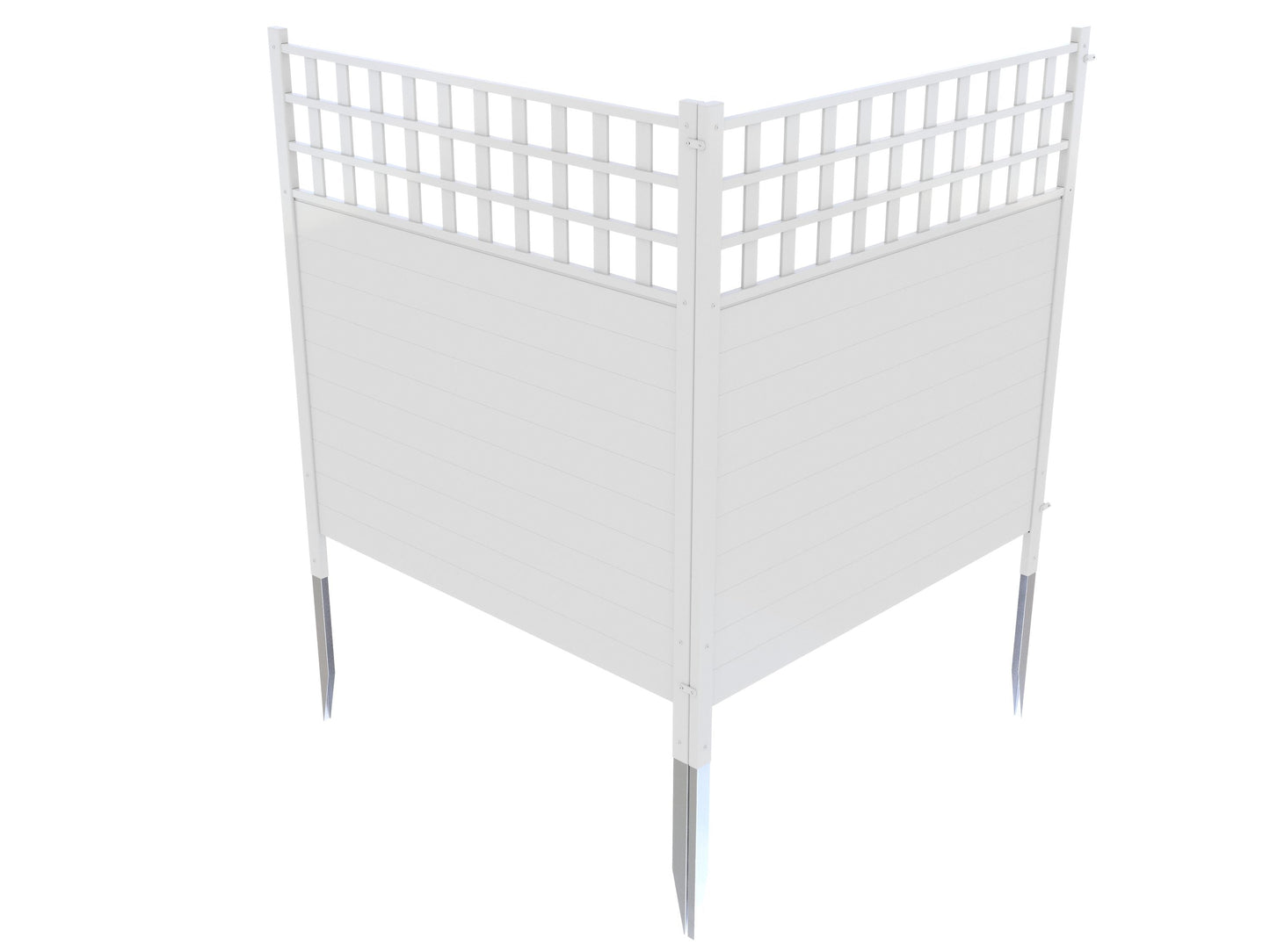 Zippity Outdoor Products Keswick 2 Panels 3.5-ft H x 3.5-ft W White Privacy Vinyl Lattice-top Fence Panel (Unassembled)
