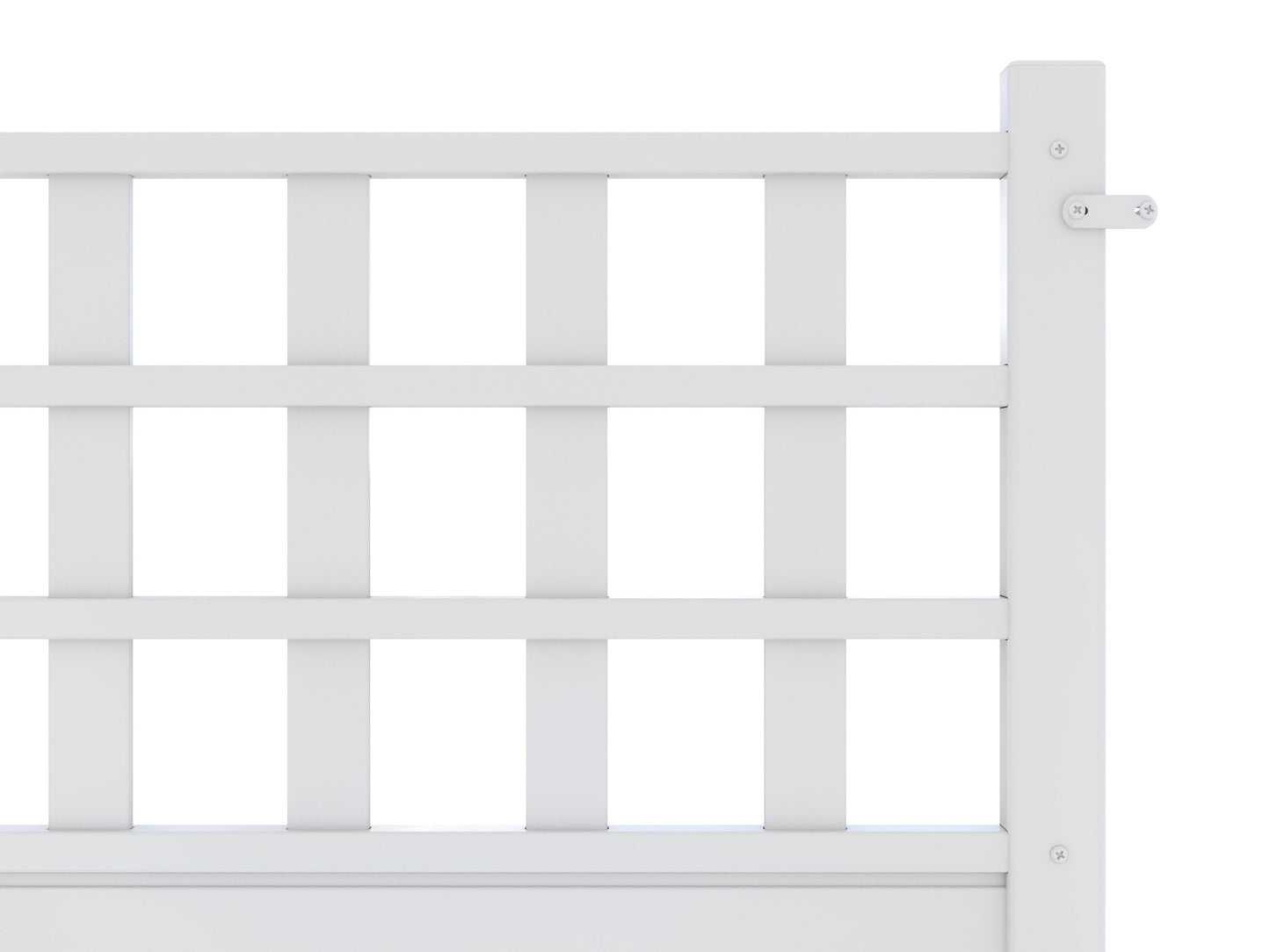 Zippity Outdoor Products Keswick 2 Panels 3.5-ft H x 3.5-ft W White Privacy Vinyl Lattice-top Fence Panel (Unassembled)