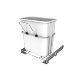 Rev-A-Shelf 20-Quart Soft-Close Pull-Out Trash Can, White Polymer Bin, Bottom-Mount RV-8PSC-11-5