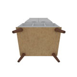 Manhattan Comfort Hampton Off White and Maple Cream 6-Shelf Office Cabinet