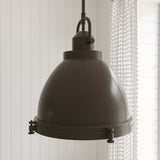 Hunter Bridgemoor 3-Light Noble Bronze Industrial Ribbed Glass Bell LED Medium Hanging Pendant Light