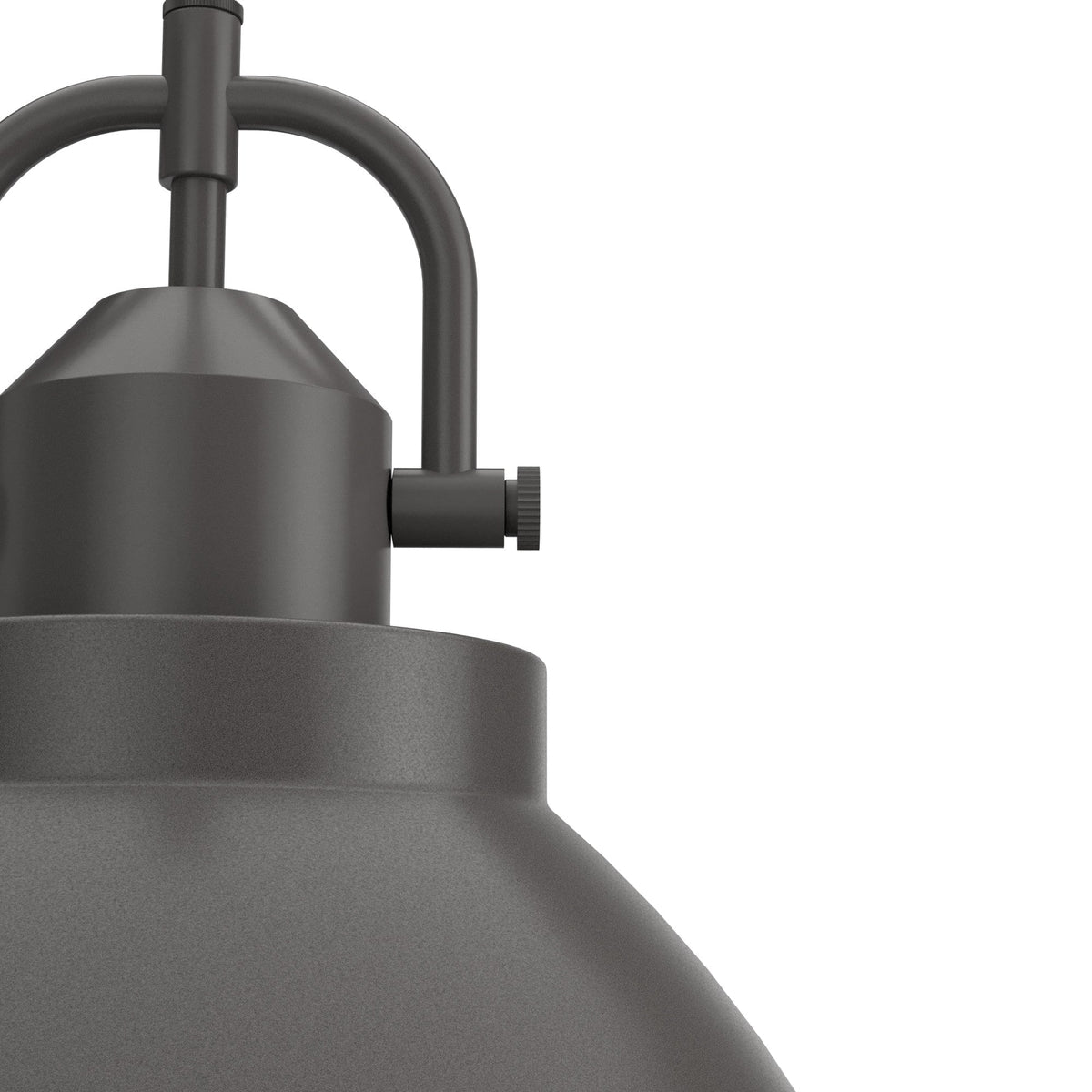 Hunter Bridgemoor 3-Light Noble Bronze Industrial Ribbed Glass Bell LED Medium Hanging Pendant Light