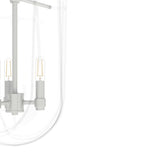Hunter Sacha 3-Light Brushed Nickel Modern/Contemporary Clear Glass Urn LED Medium Hanging Pendant Light