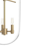 Hunter Sacha 3-Light Alturas Gold Modern/Contemporary Clear Glass Urn LED Medium Hanging Pendant Light