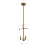 Hunter Sacha 3-Light Alturas Gold Modern/Contemporary Clear Glass Urn LED Medium Hanging Pendant Light